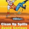 Clean Up Spills Work Safety Poster 3 Clean Up Spills Work Safety Poster